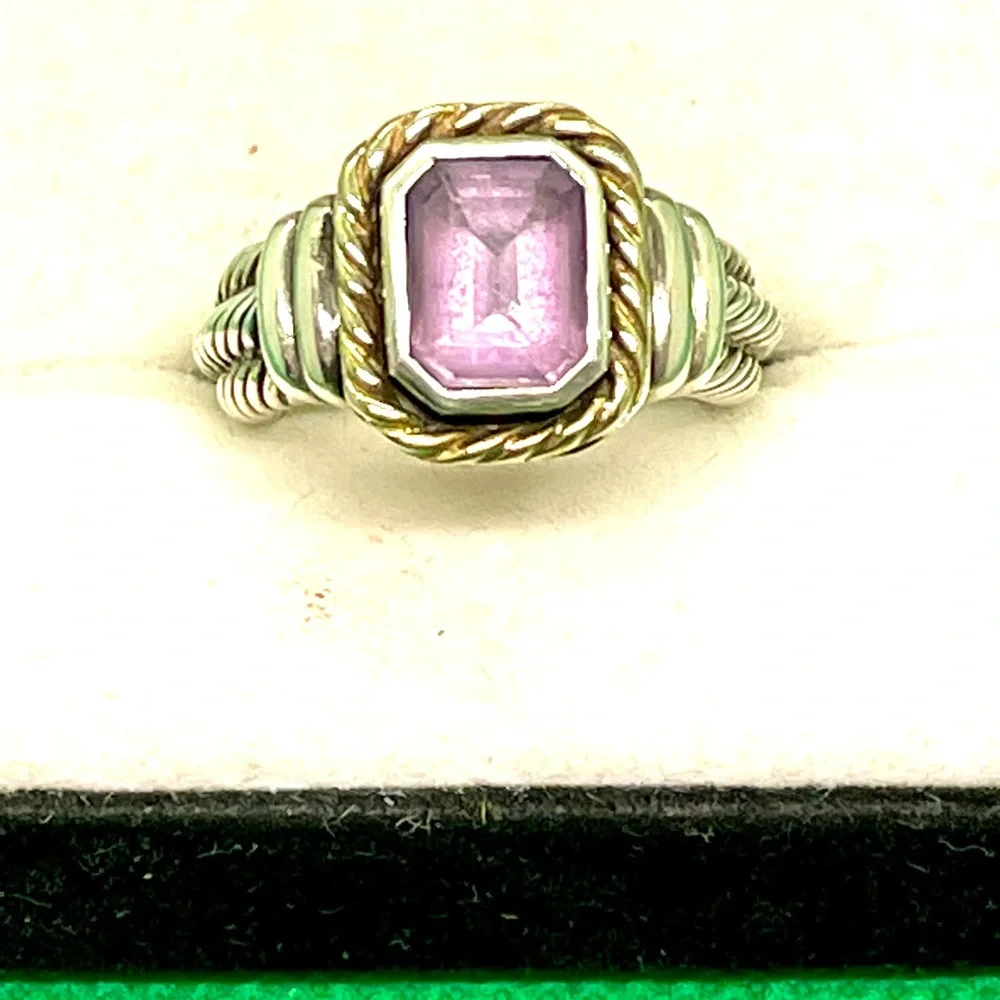 Sterling Amethyst Ring Sz 8